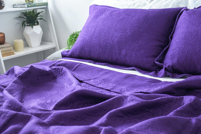 Purple Bedspread Blanket Set